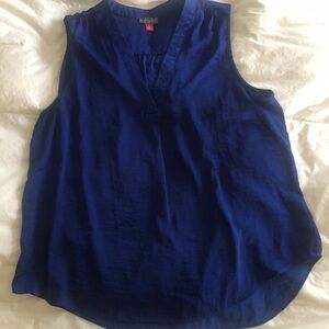 Vince Camuto Royal Blue Sleeveless Satin blouse XL